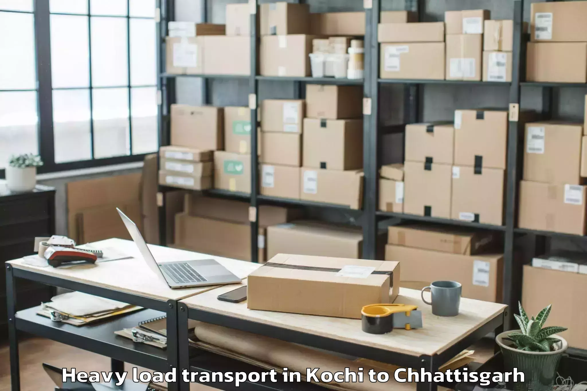 Book Kochi to Kumhari Heavy Load Transport Online